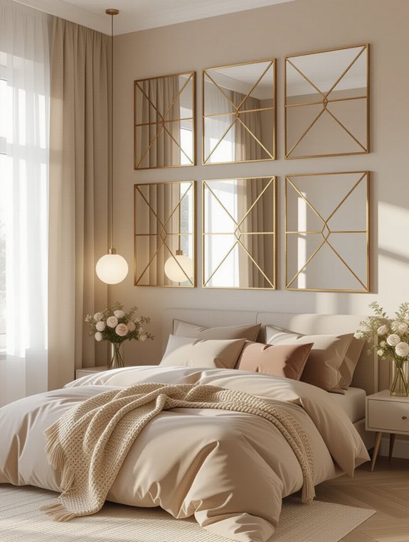 multi panel mirror arrangements