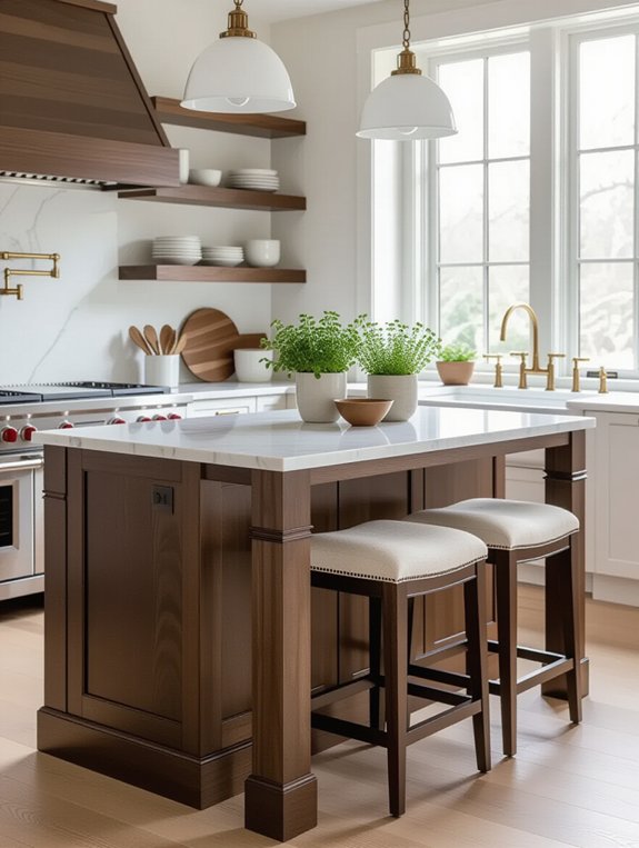 multitasking two tiered island design