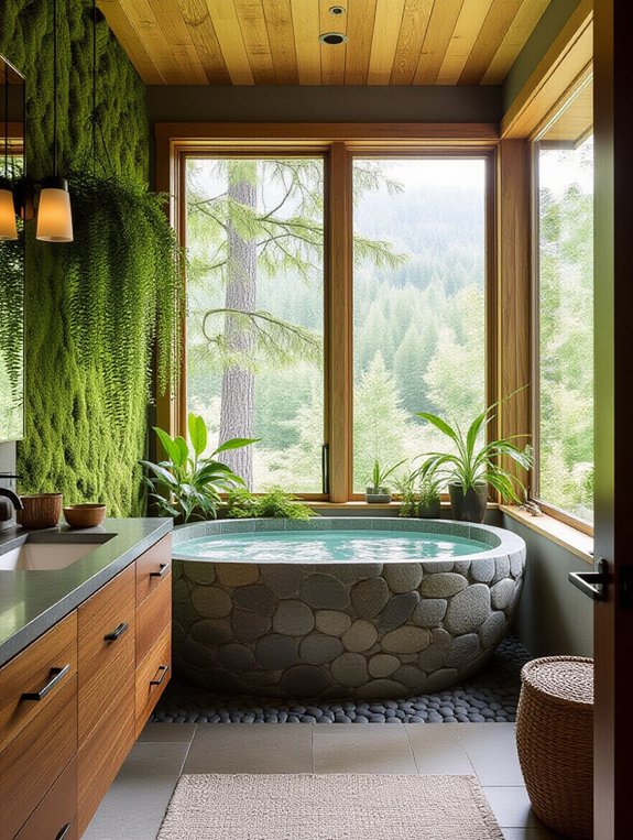 nature inspired bathroom sanctuary