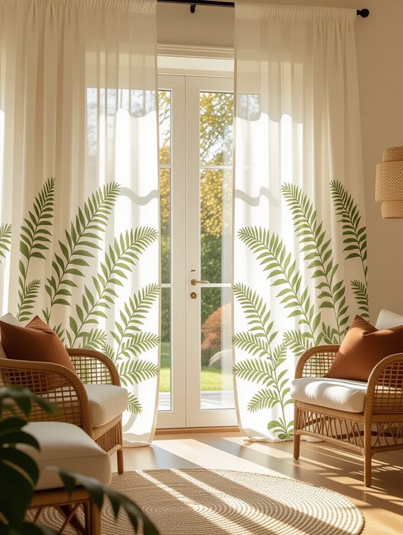 nature inspired living room curtains