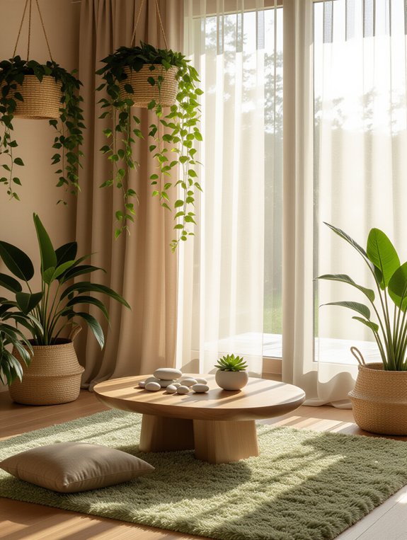 nature inspired meditation room