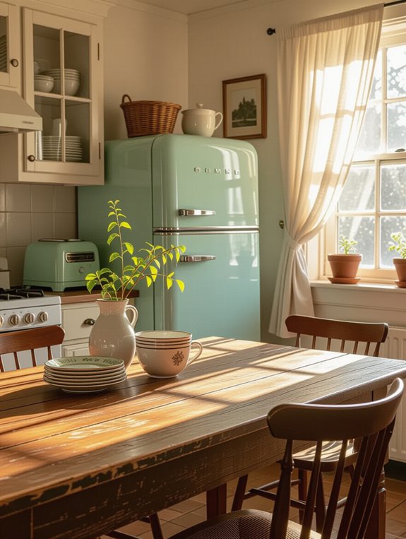 nostalgic vintage kitchen appliances
