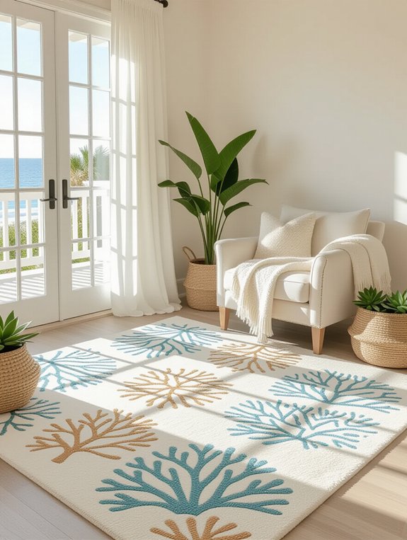 ocean themed decorative rugs