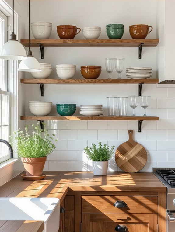 open shelving kitchen transformation