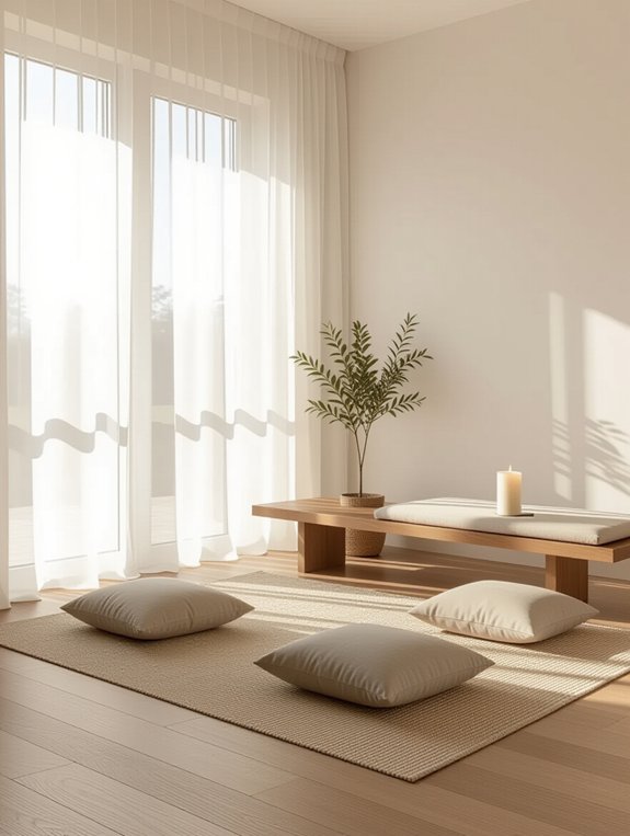 peaceful minimalist prayer space