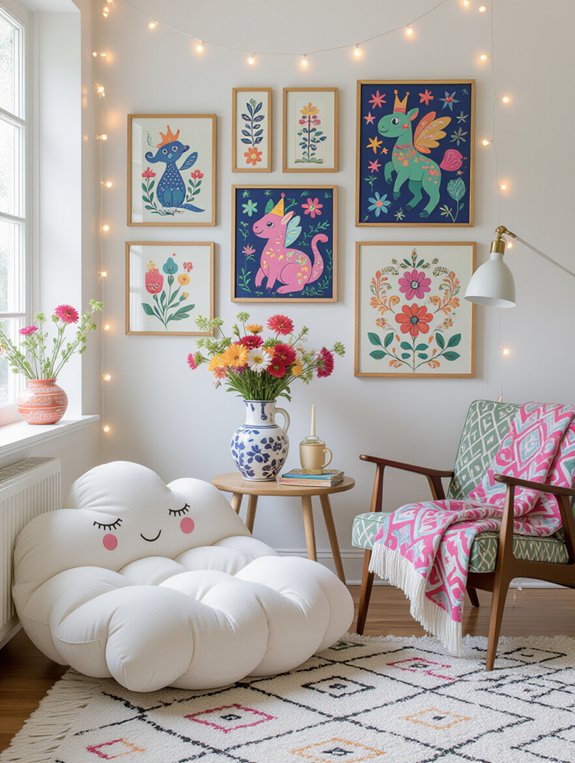 playful and eclectic decor