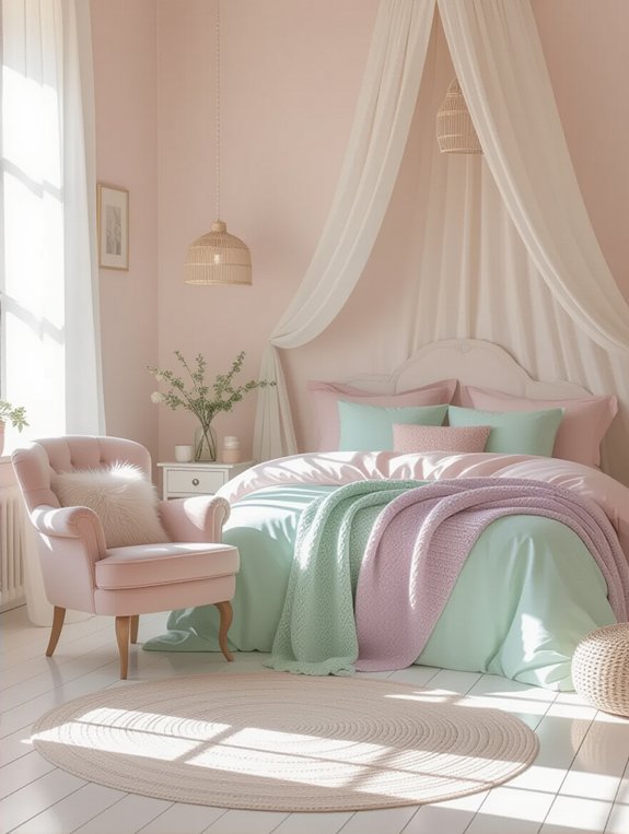 playful pastel bedroom decor