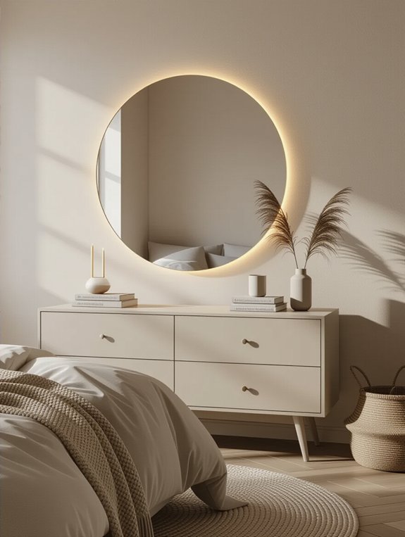 round mirrors enhance decor