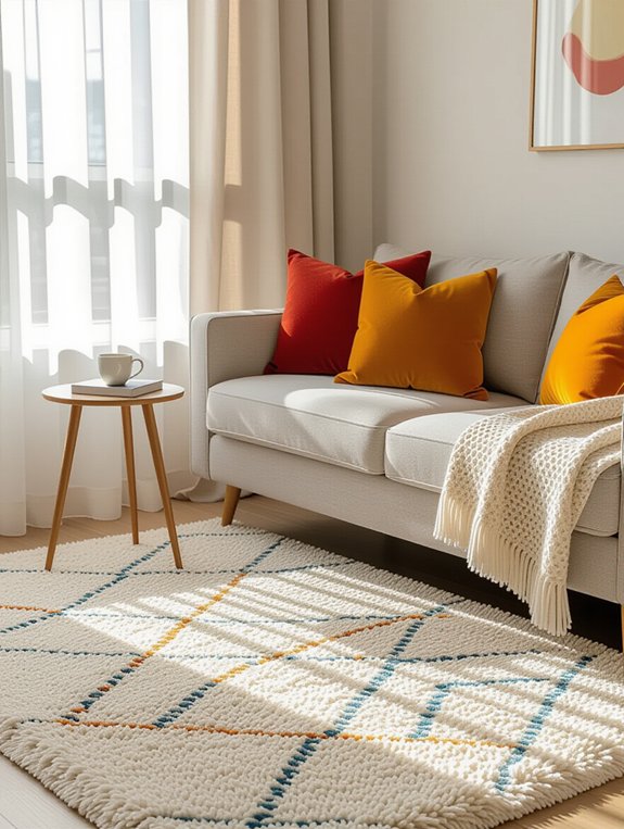 rugs enhance seating comfort
