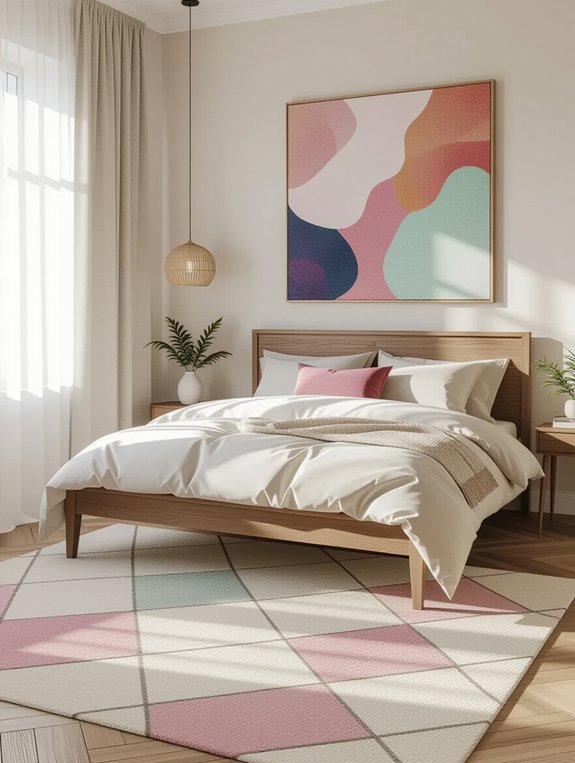 rugs enhancing wall art