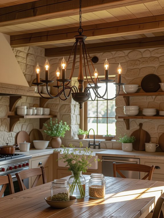 rustic chandeliers for elegance