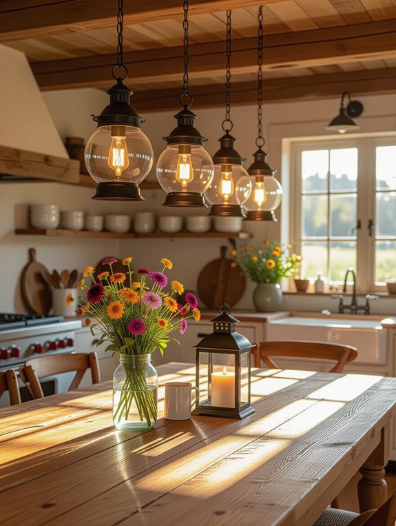 rustic charm with lanterns