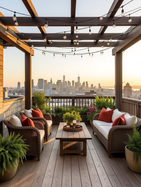 rustic wood accents ambiance