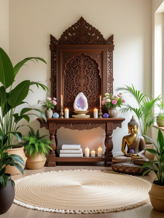 sacred altarpiece for meditation