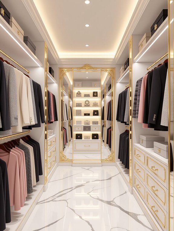 salon inspired closet design