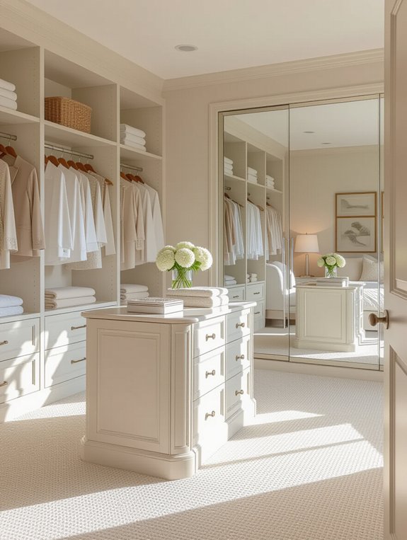 seamless bedroom closet integration