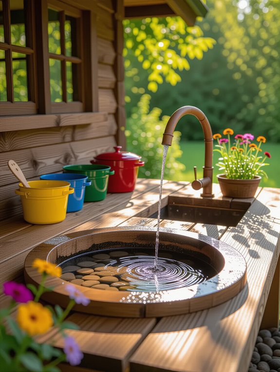 sensory mud kitchen play