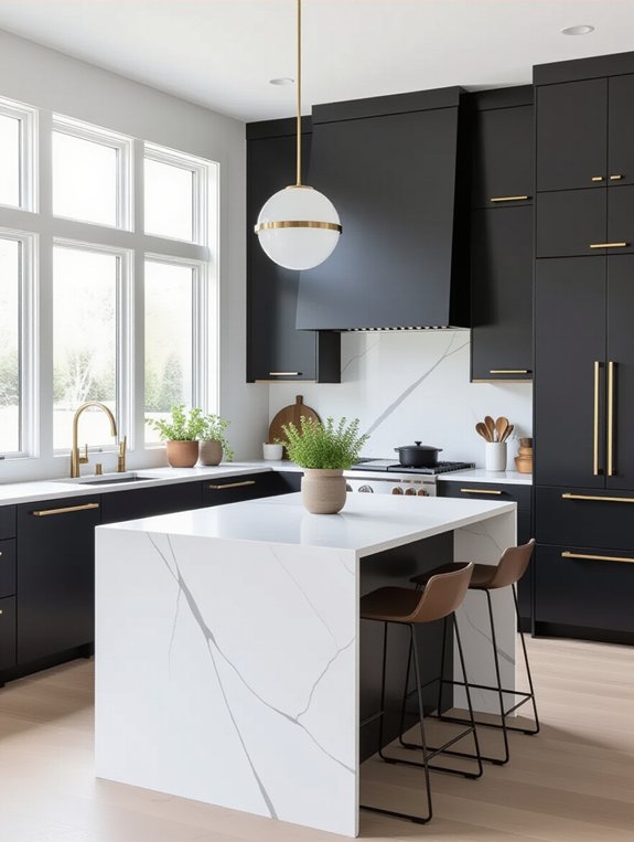 serene functional uncluttered kitchens