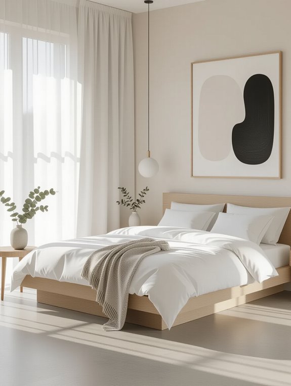 serene minimalist bedroom elegance