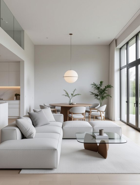 serene minimalist living space