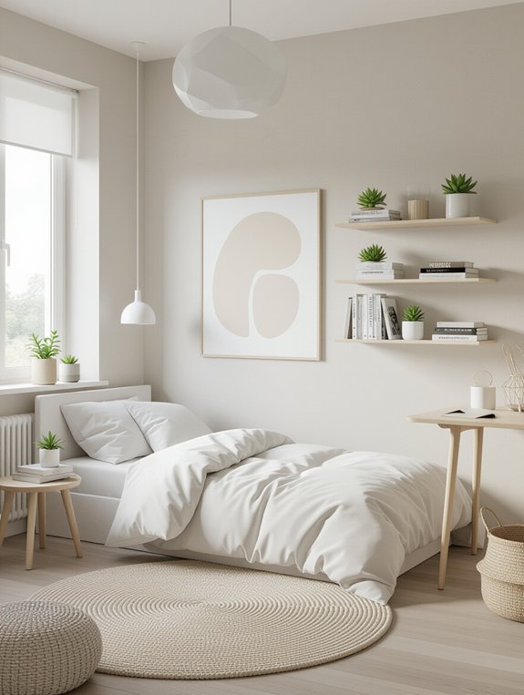 serene minimalist teen room