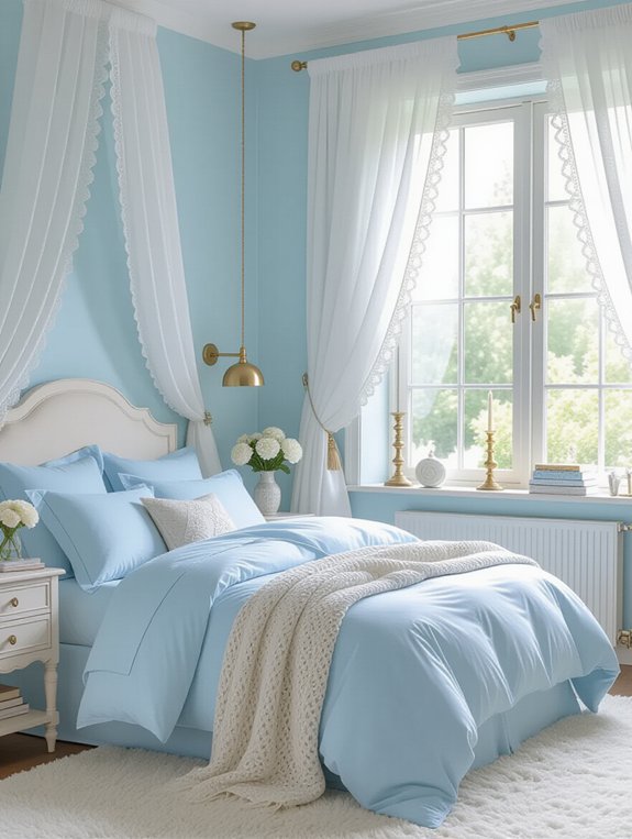serene powder blue retreat