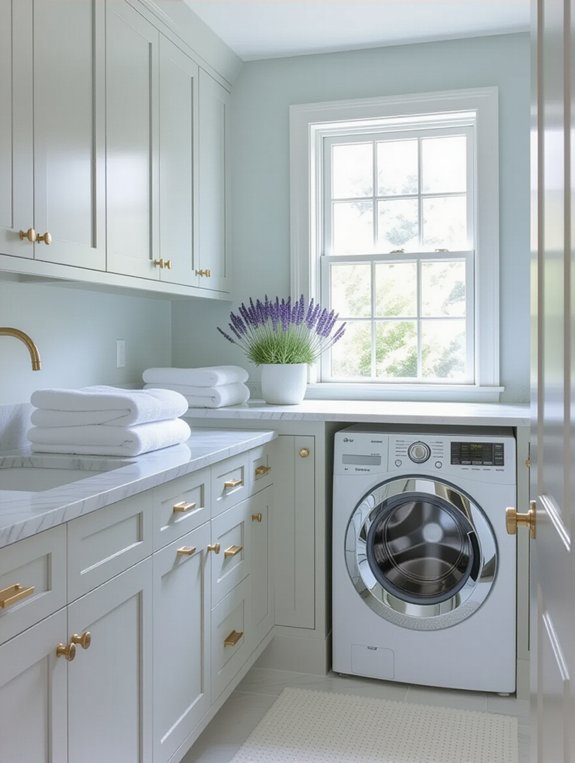 serene retreat laundry space