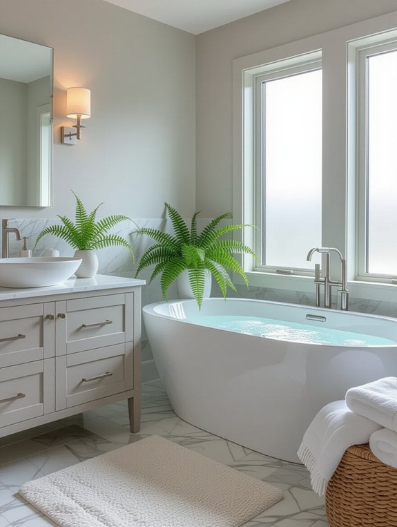 serene spa like bathroom essentials