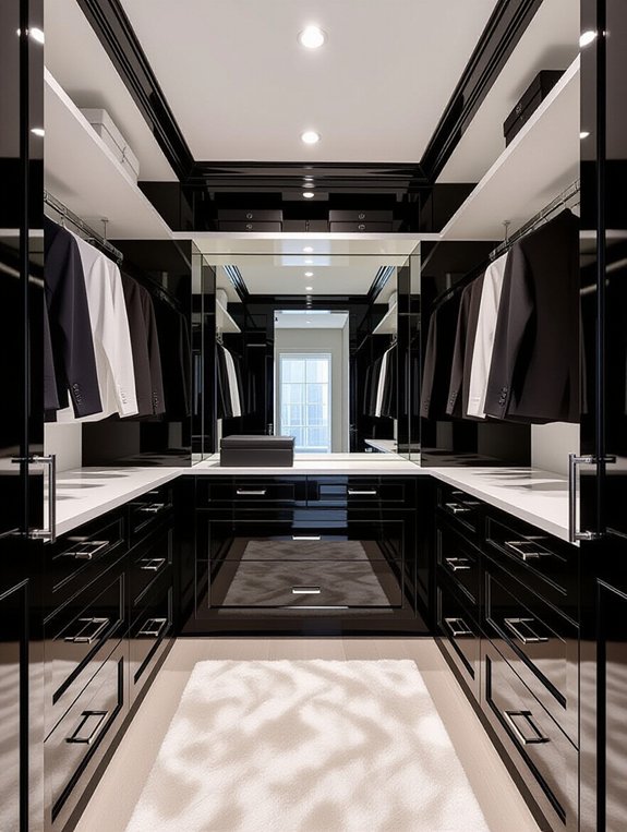 sleek black and white elegance