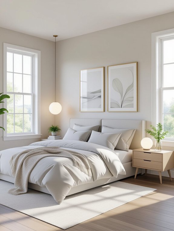 sleek minimalist cozy sanctuary