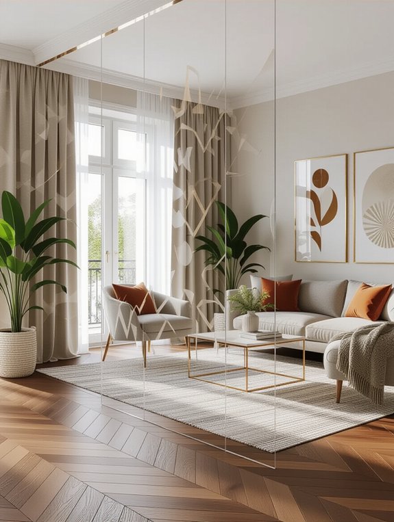 sleek modern acrylic dividers