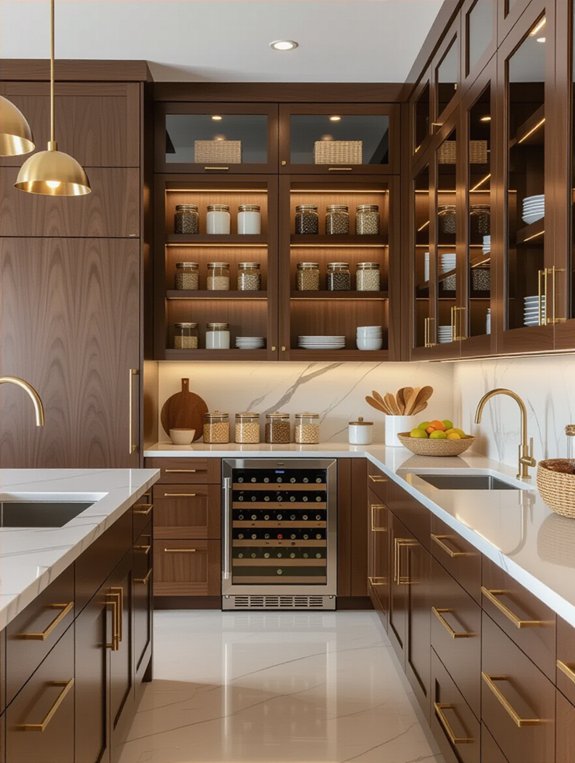 sleek organized modern pantry