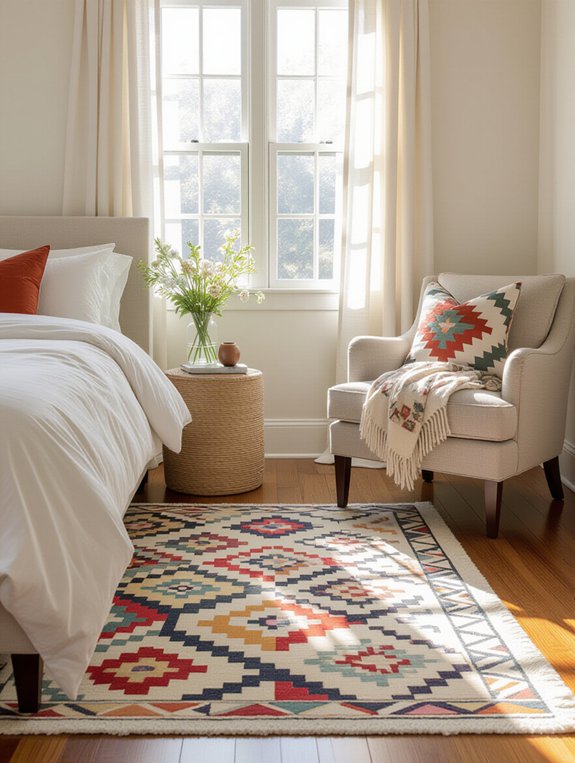 small rugs enhance decor