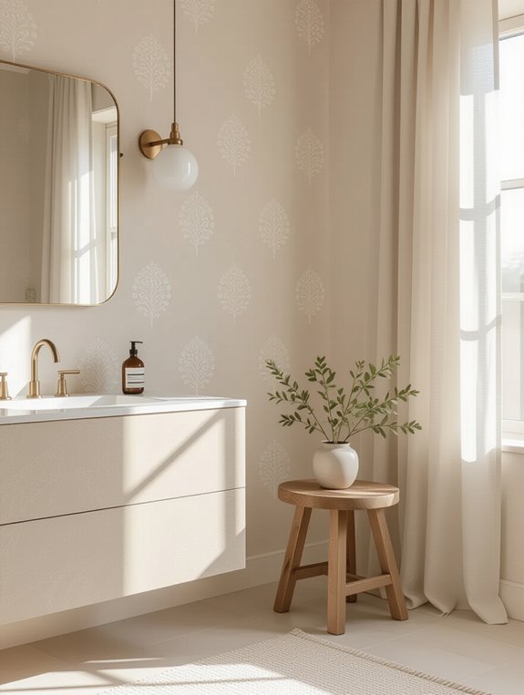 soothing neutral bathroom palette