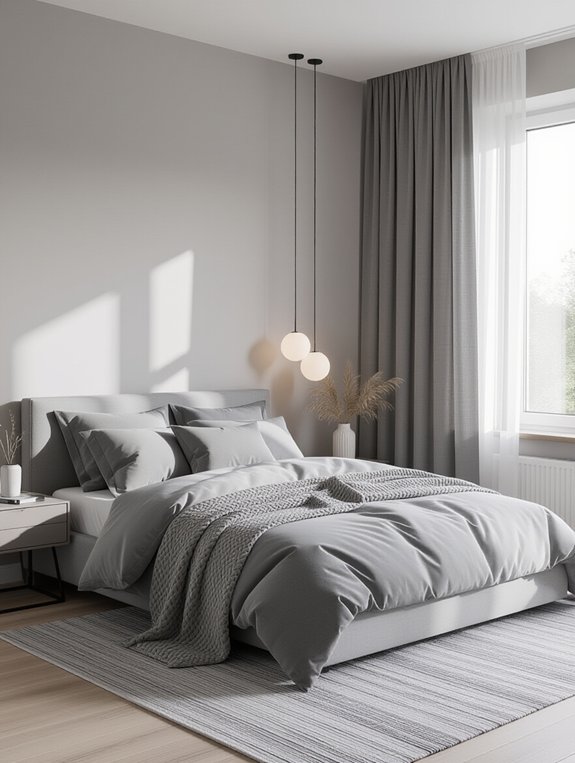 sophisticated gray bedroom palette