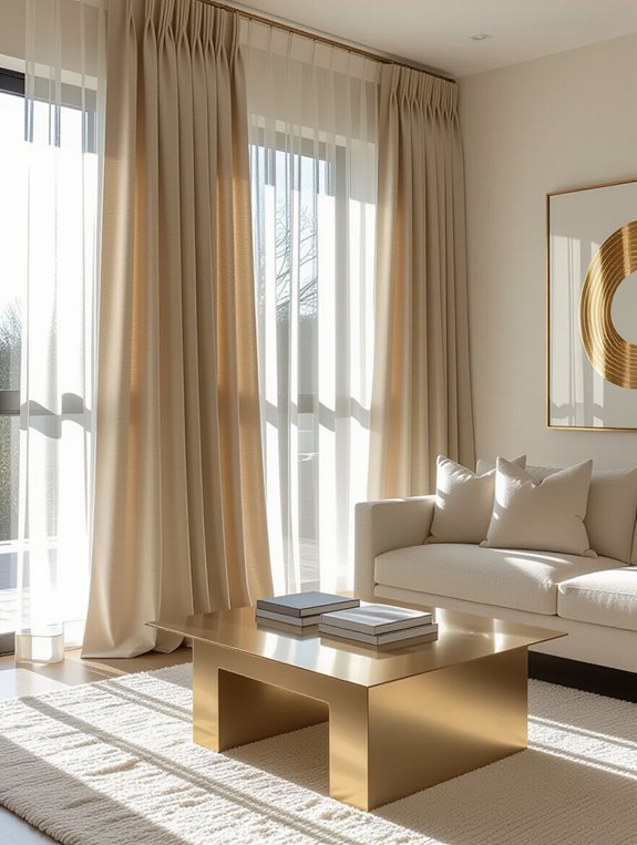 sophisticated modern metallic accents