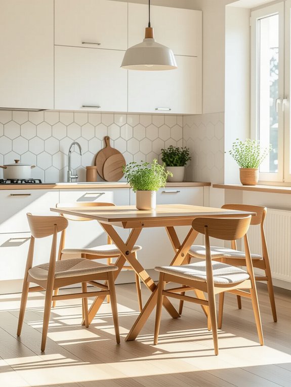 space saving foldable dining table