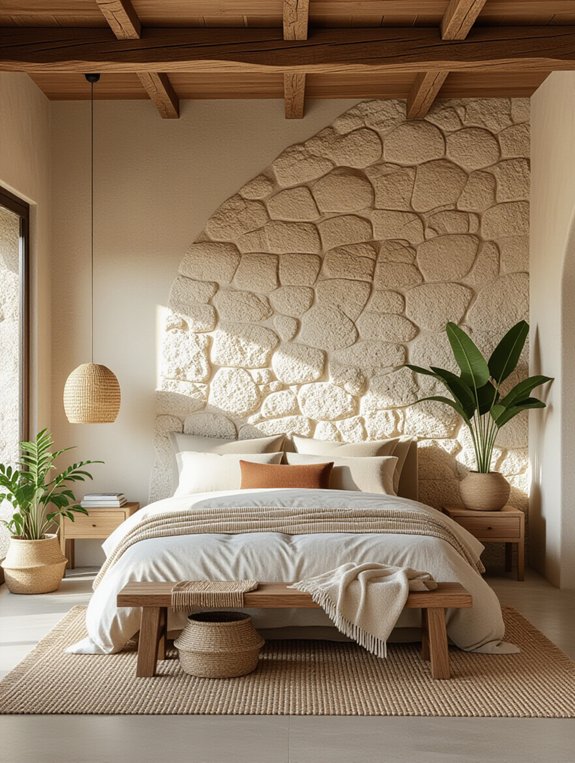 stone accents for bedrooms