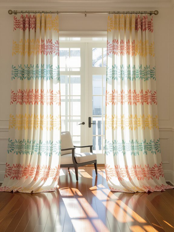 stylish artistic fabric curtains