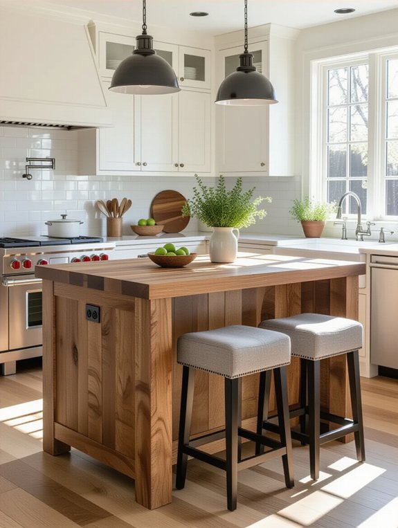 stylish butcher block island