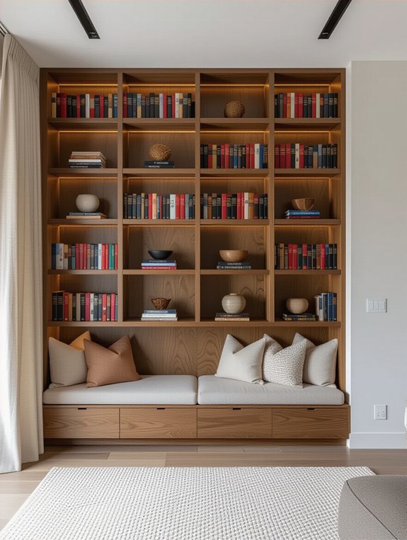 stylish functional bookshelf partitions