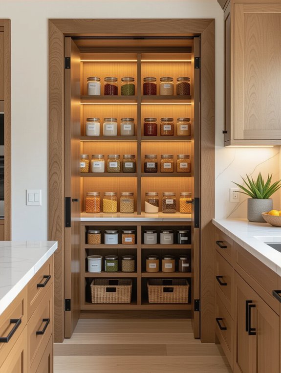 stylish hidden pantry door