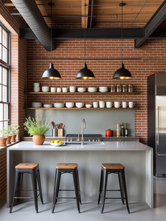 stylish modern industrial kitchen