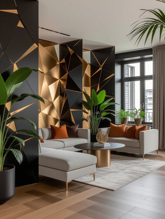 stylish modern living dividers