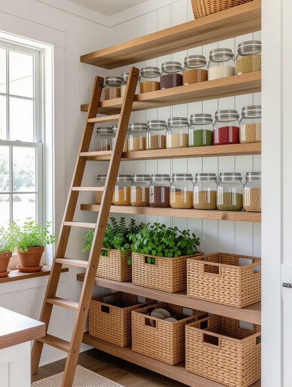 stylish open shelving design