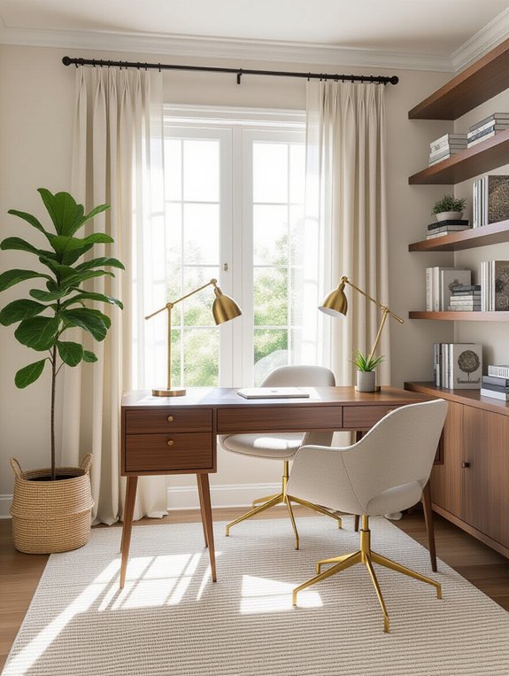 stylish productive home office