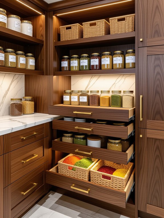 stylish pull out pantry drawers