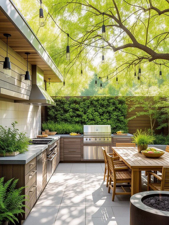 sustainable outdoor cooking space