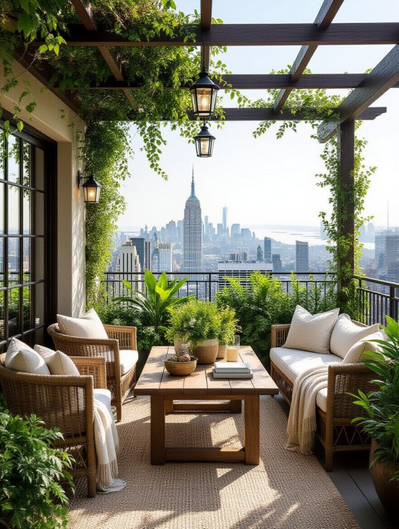 sustainable rooftop relaxation space