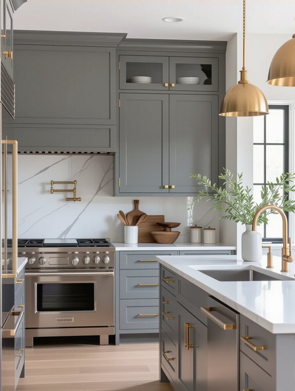 textured grey cabinet elegance